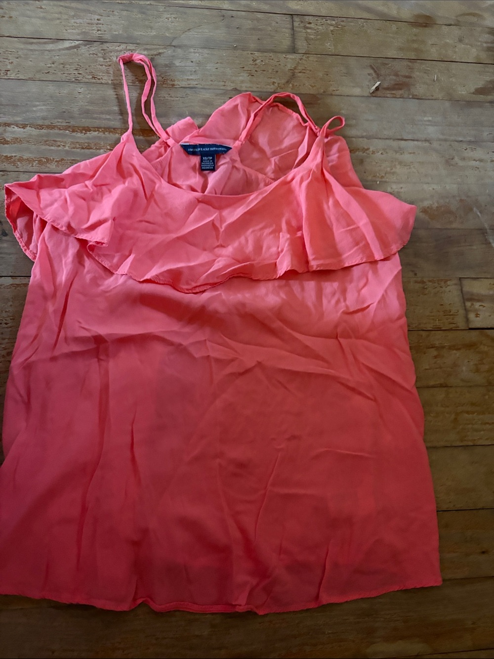 American Eagle Outfitters Coral Ruffle Camisole